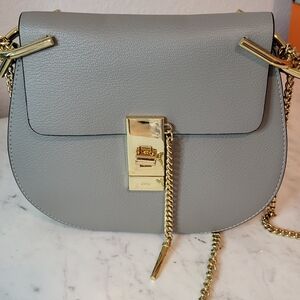 CHLOE DREW CROSSBODY BAG GRAY